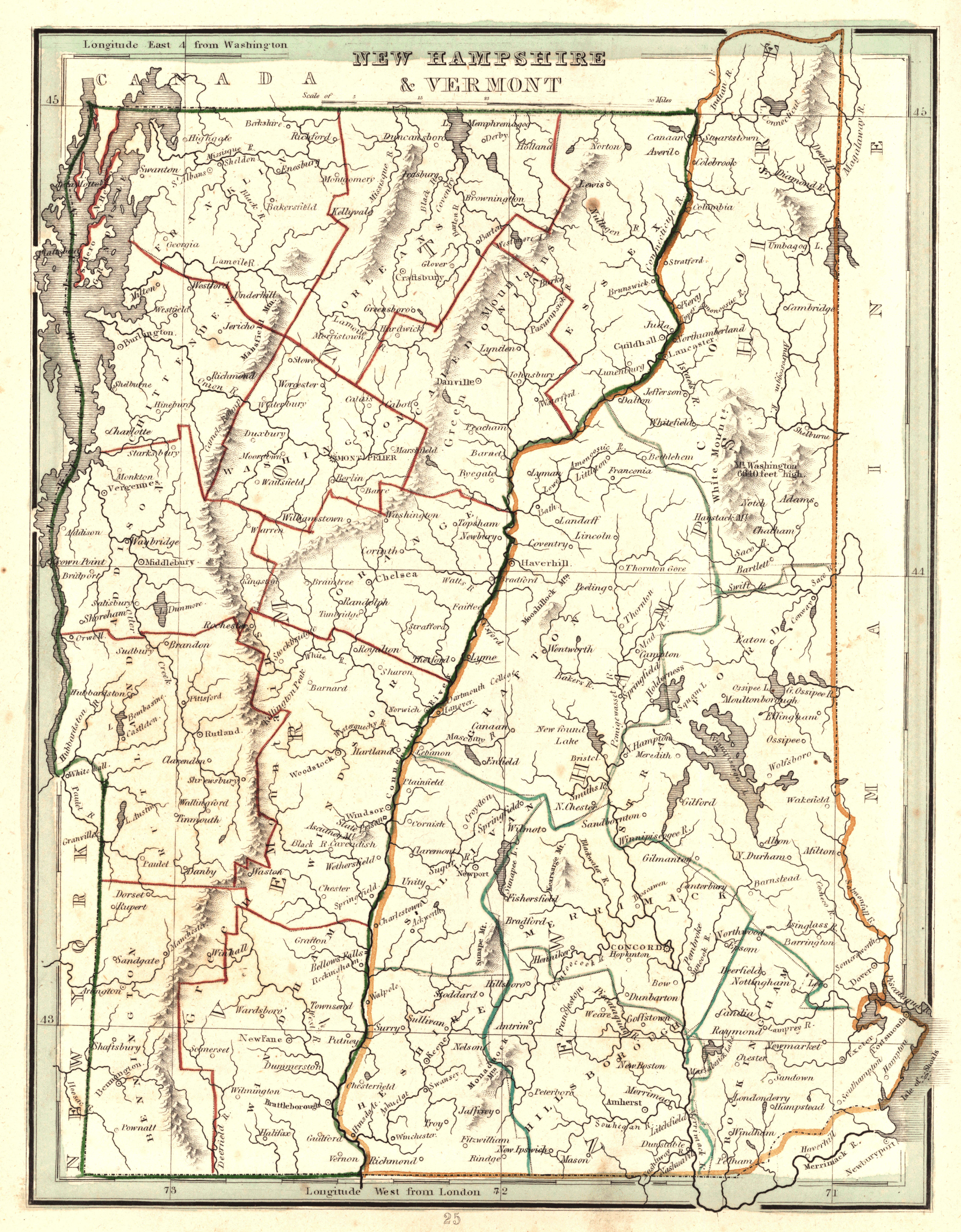 New York Canada Border Crossing - Detailed Political Map of Vermont ...