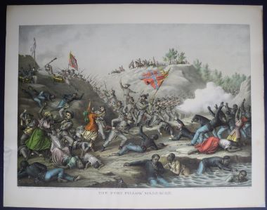 Print Antique Historic The Fort Pillow Massacre
